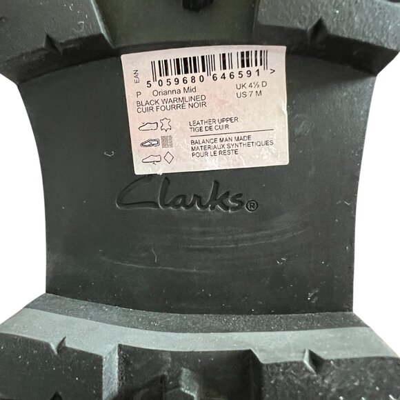 Clarks NEW Orianna Leather Boots in Black Size 7 - Picture 10 of 12
